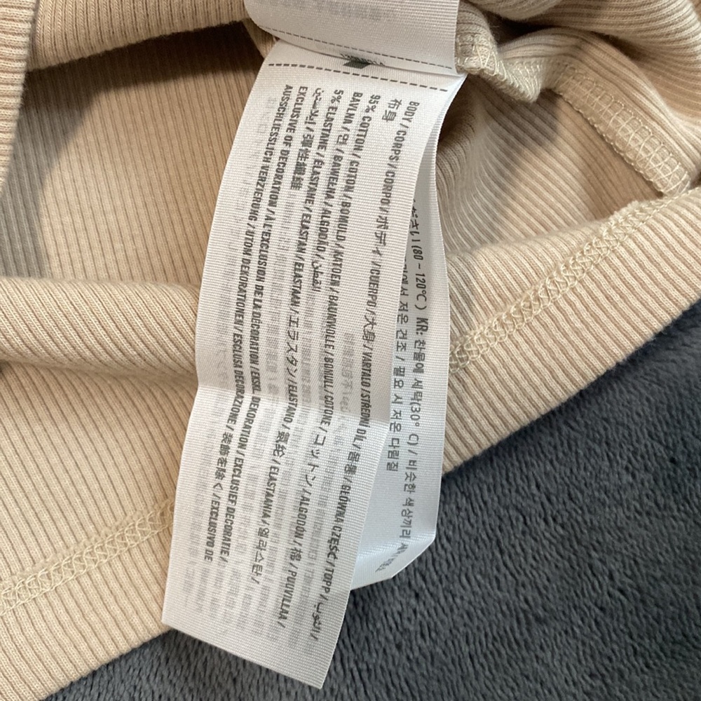New Abercrombie and Fitch Ribbed Racerback Beige Tank Top Size XS - Picture 6 of 7